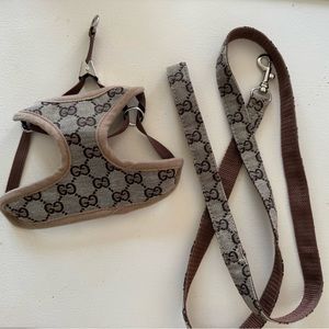 Gucci Dog Puppy Harness & Leash Set XS S Cute